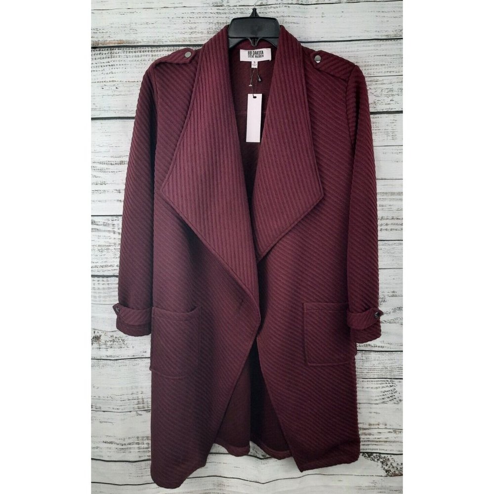 BB Dakota Burgundy Cardigan